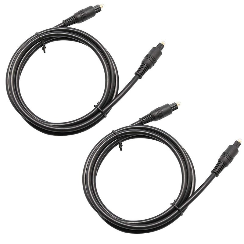DaKuan 2 Pack Digital Optical Audio Cable - 6 Feet, Home Theater Fiber Optic Toslink Male to Male Gold Plated Optical Cables (1.8 Meters) for Home Theater, Sound Bar, TV, PS4, Xbox - Image 1